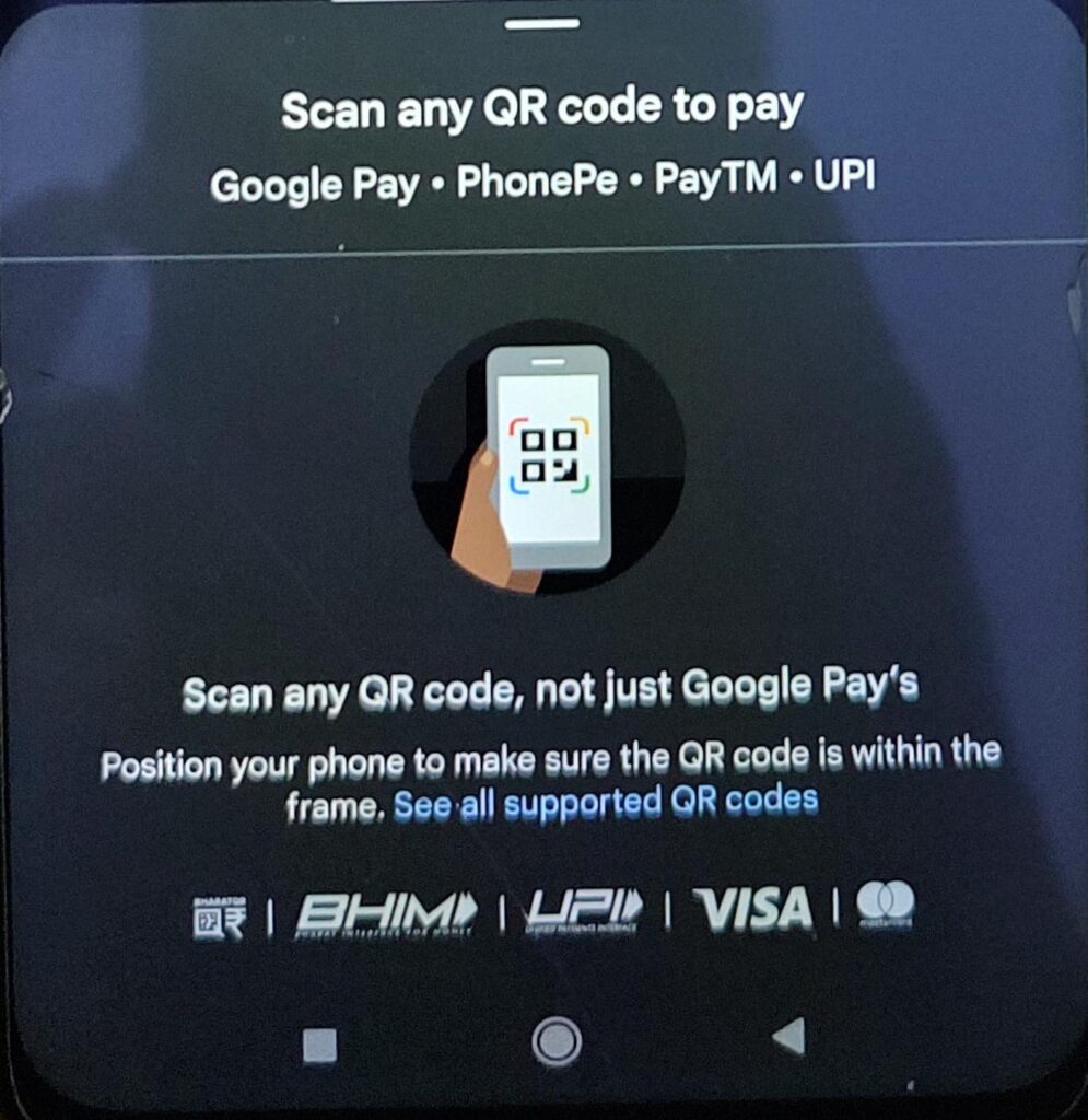google pay se qr scan