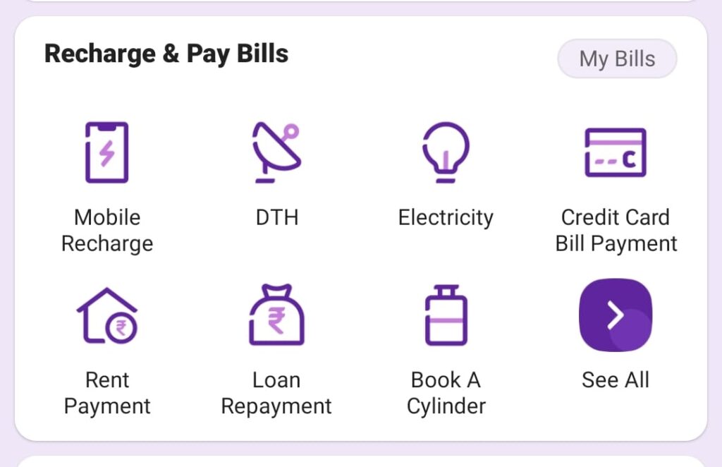 phonepe credit bill payment